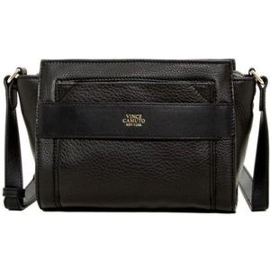 VINCE CAMUTO Livia Leather CROSSBODY BLACK BAG NWT